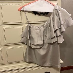 Banana republic one shoulder silk blouse